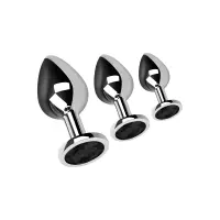 Goldilocks Glam - Jewelled Metal Anal Plug Set (3 pieces)