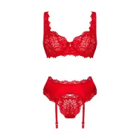 Obsessive's Bra, Garter Belt & Thong - Amor Cherris