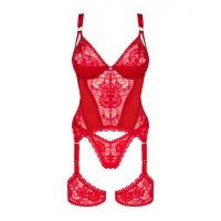 Obsessive's Red Corset & Thong - Belovya
