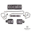 Roomfun’s Premium Neck Collar with Leash, Cuffs and Nipple Clamps Bondage Set